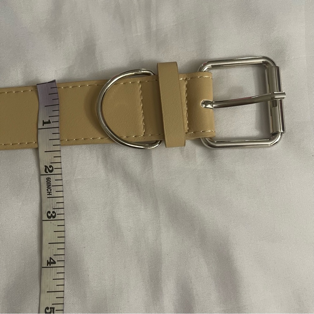 Beige PU leather belt - Picture 5 of 8
